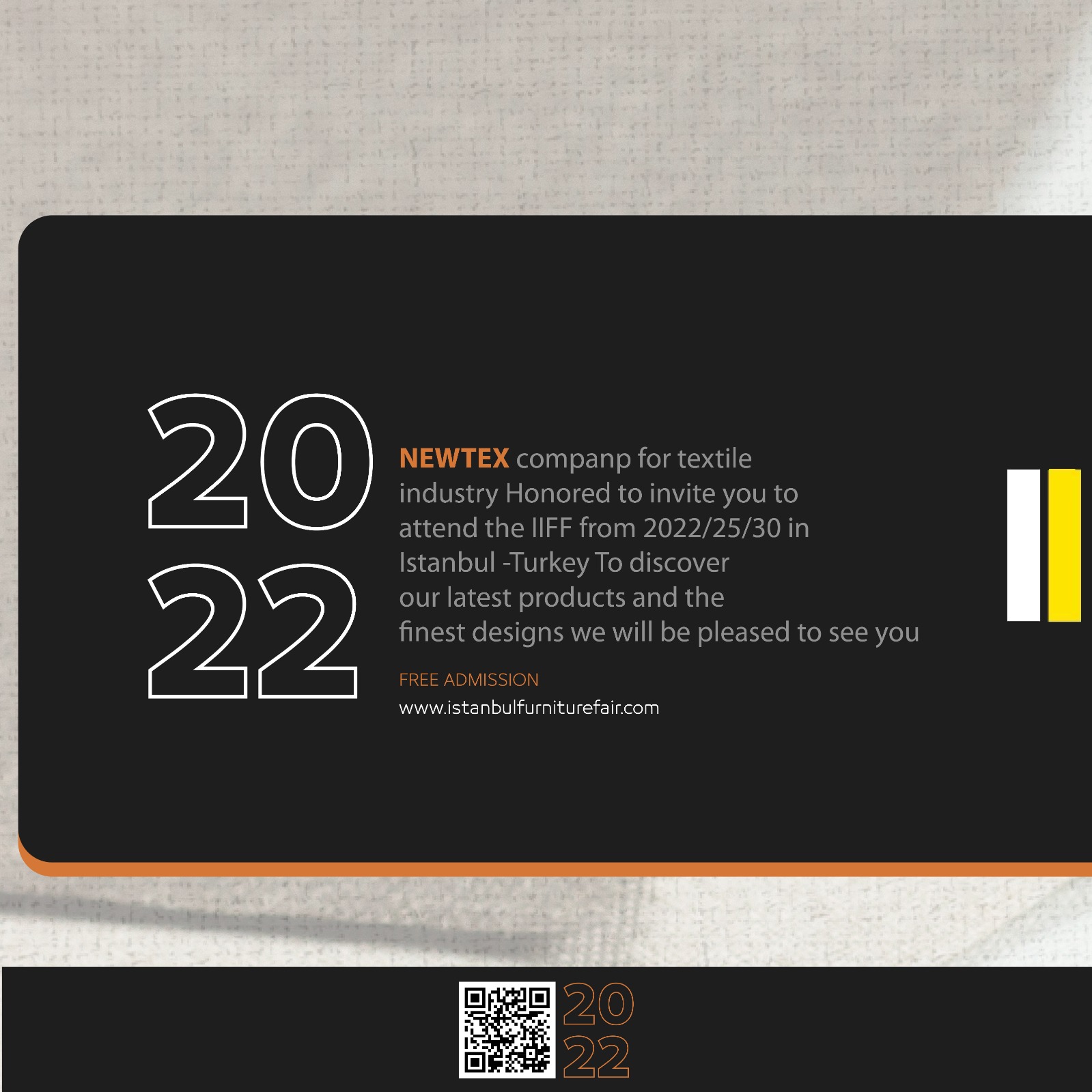 You are currently viewing Newtex awaits you with great enthusiasm at istanbul furniture fair